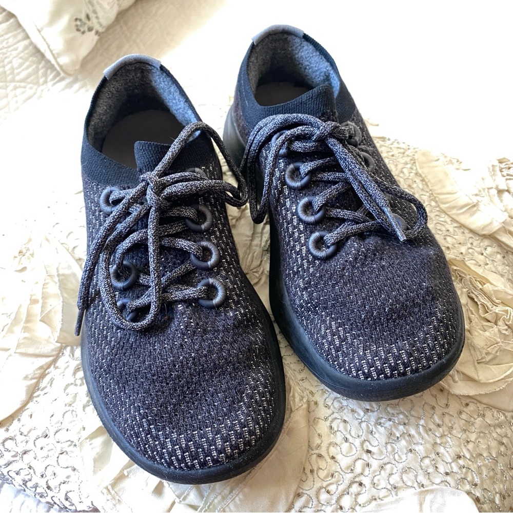 Allbirds Tree Dasher Black Charcoal Obsidian Black Sole Size 9